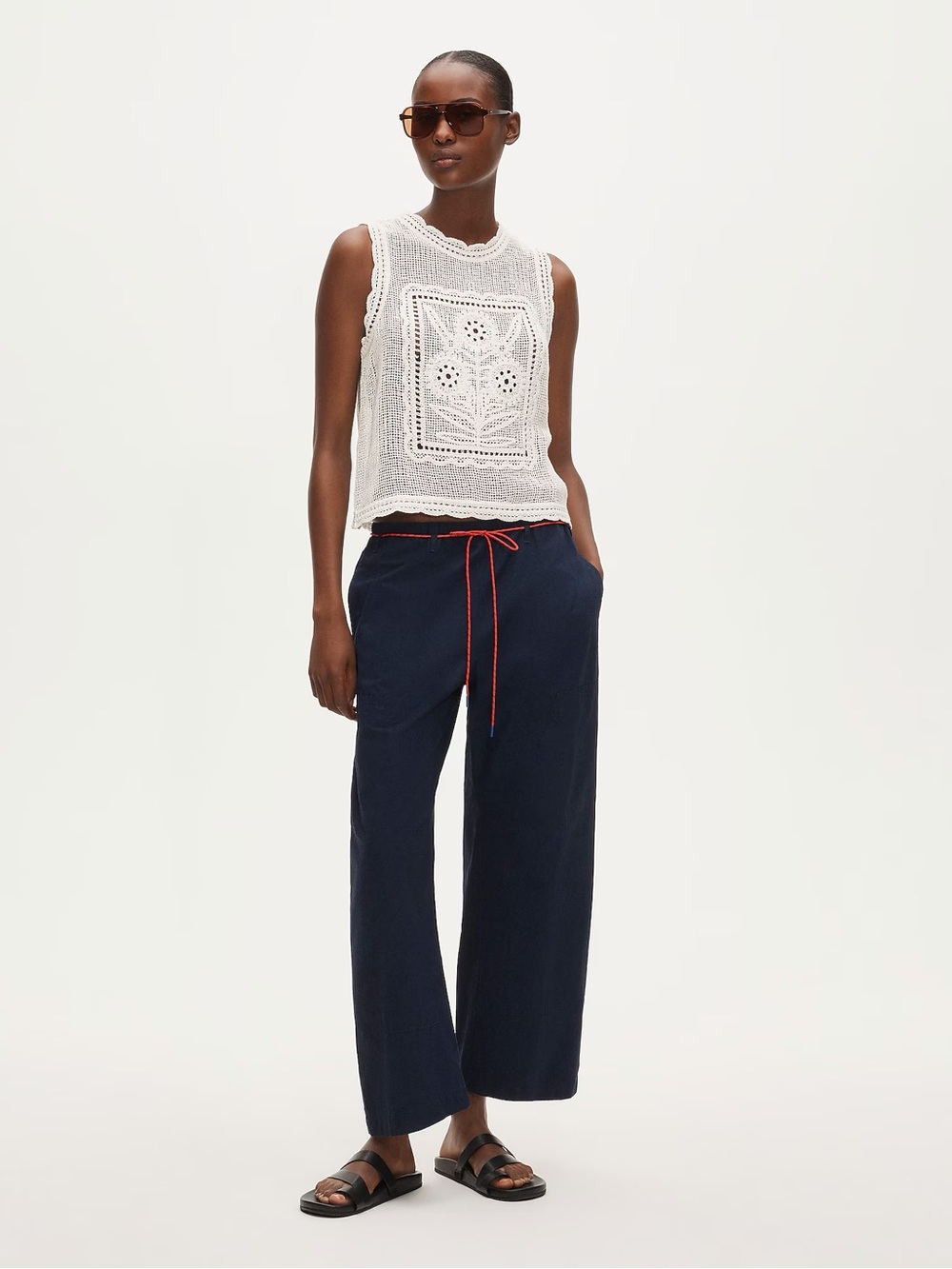 J Crew Luna pant with removable paracord